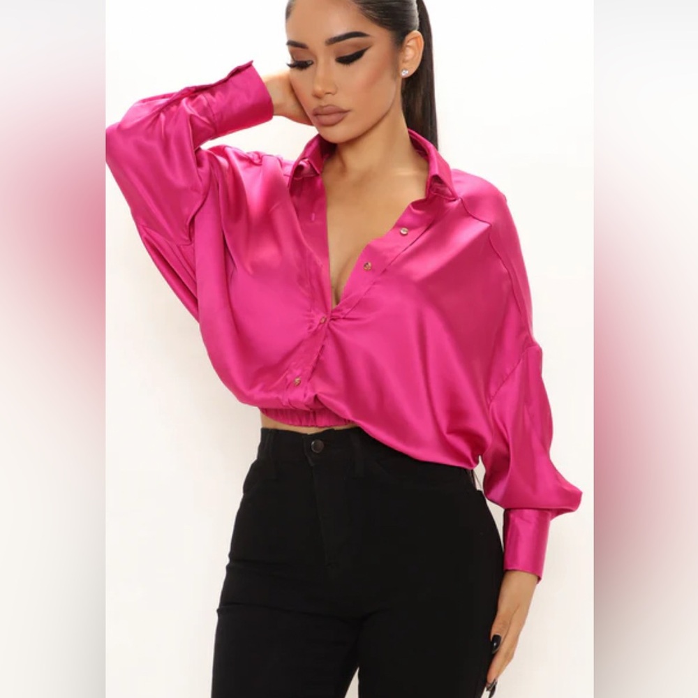 🆕 “Early Mornings, Late Nights Satin Shirt” Size Small